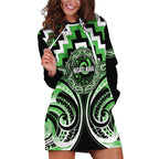 Aotearoa Ngati Awa Personalised Hoodie Dress Maori Iwi Poutama Puhoro Tattoo