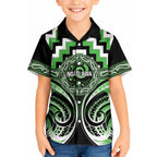 Aotearoa Ngati Awa Personalised Kid Hawaiian Shirt Maori Iwi Poutama Puhoro Tattoo
