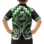 Aotearoa Ngati Awa Personalised Kid Hawaiian Shirt Maori Iwi Poutama Puhoro Tattoo