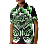 Aotearoa Ngati Awa Personalised Kid Polo Shirt Maori Iwi Poutama Puhoro Tattoo