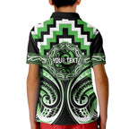 Aotearoa Ngati Awa Personalised Kid Polo Shirt Maori Iwi Poutama Puhoro Tattoo