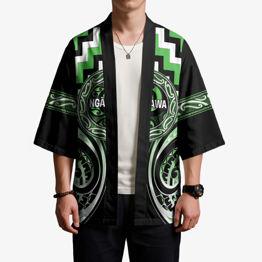 Aotearoa Ngati Awa Personalised Kimono Maori Iwi Poutama Puhoro Tattoo