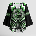 Aotearoa Ngati Awa Personalised Kimono Sleeve Blouse Maori Iwi Poutama Puhoro Tattoo