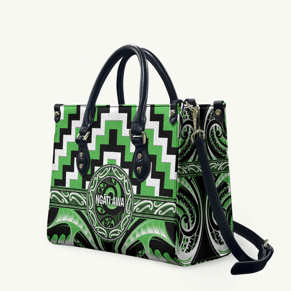 Aotearoa Ngati Awa Leather Bag Maori Iwi Poutama Puhoro Tattoo