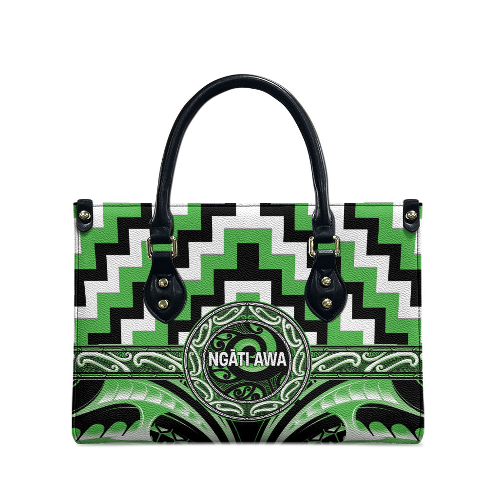 Aotearoa Ngati Awa Leather Bag Maori Iwi Poutama Puhoro Tattoo