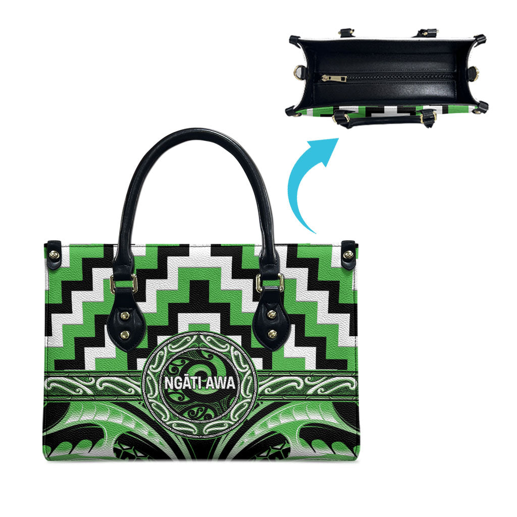 Aotearoa Ngati Awa Leather Bag Maori Iwi Poutama Puhoro Tattoo