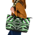 Aotearoa Ngati Awa Leather Tote Bag Maori Iwi Poutama Puhoro Tattoo