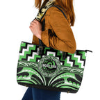Aotearoa Ngati Awa Leather Tote Bag Maori Iwi Poutama Puhoro Tattoo