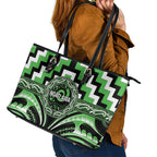 Aotearoa Ngati Awa Leather Tote Bag Maori Iwi Poutama Puhoro Tattoo