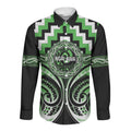 Aotearoa Ngati Awa Personalised Long Sleeve Button Shirt Maori Iwi Poutama Puhoro Tattoo