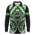 Aotearoa Ngati Awa Personalised Long Sleeve Polo Shirt Maori Iwi Poutama Puhoro Tattoo