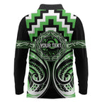 Aotearoa Ngati Awa Personalised Long Sleeve Polo Shirt Maori Iwi Poutama Puhoro Tattoo