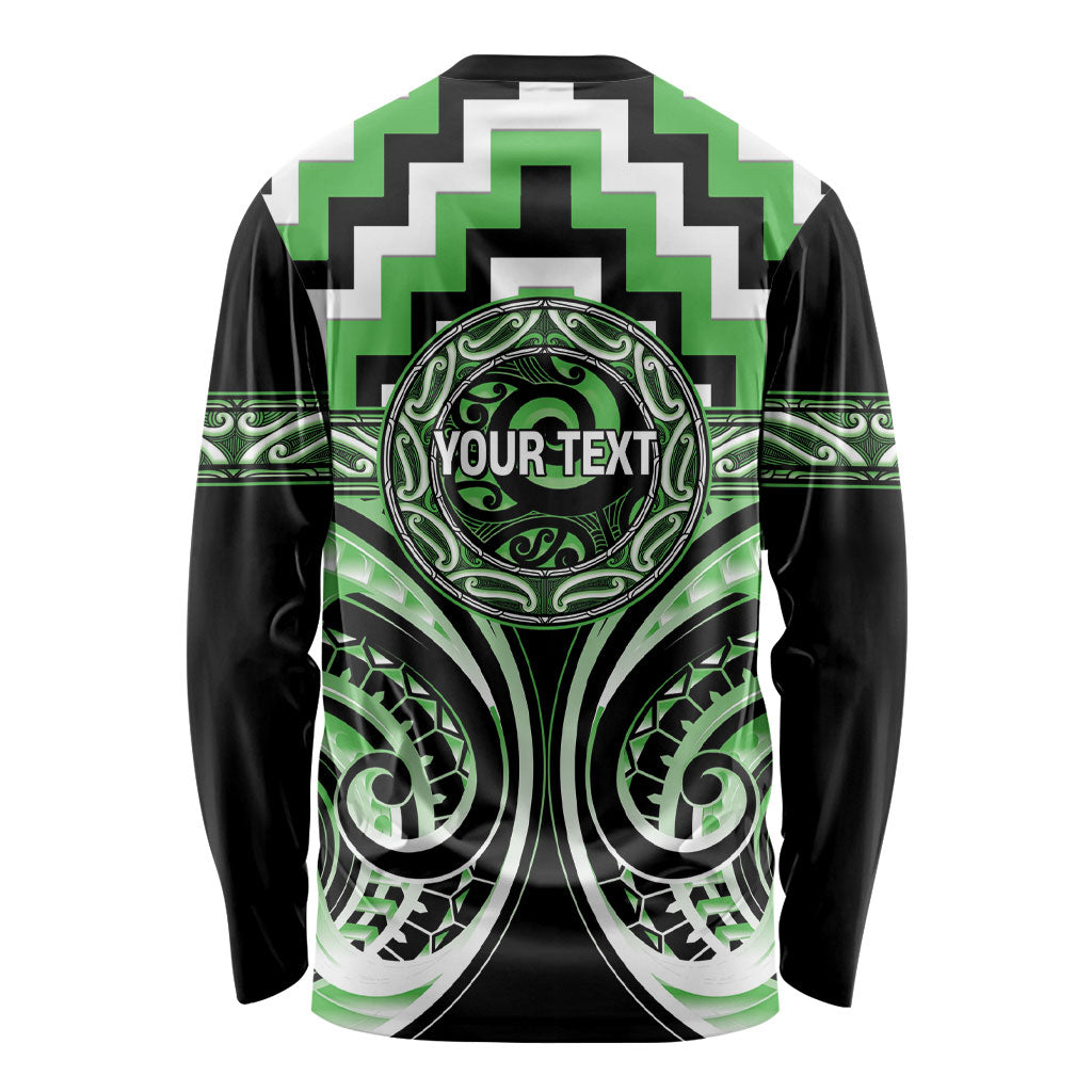 Aotearoa Ngati Awa Personalised Long Sleeve Shirt Maori Iwi Poutama Puhoro Tattoo