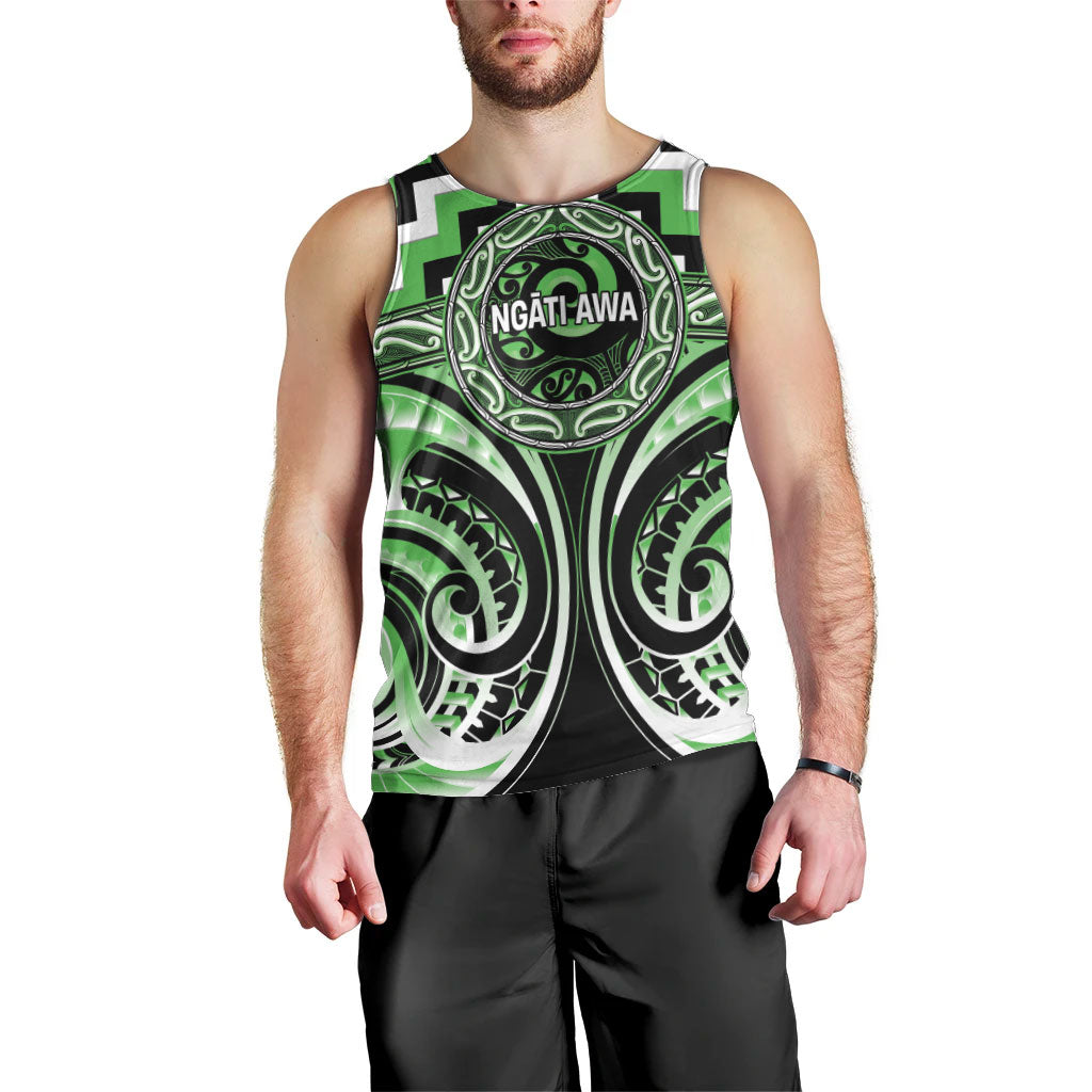 Aotearoa Ngati Awa Personalised Men Tank Top Maori Iwi Poutama Puhoro Tattoo
