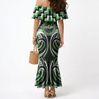 Aotearoa Ngati Awa Personalised Mermaid Dress Maori Iwi Poutama Puhoro Tattoo