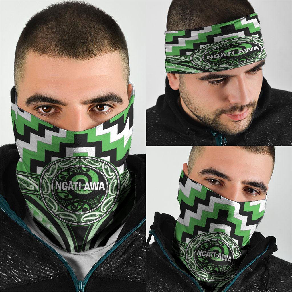 Aotearoa Ngati Awa Neck Gaiter Maori Iwi Poutama Puhoro Tattoo