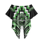 Aotearoa Ngati Awa Personalised Off Shoulder Wrap Waist Top Maori Iwi Poutama Puhoro Tattoo