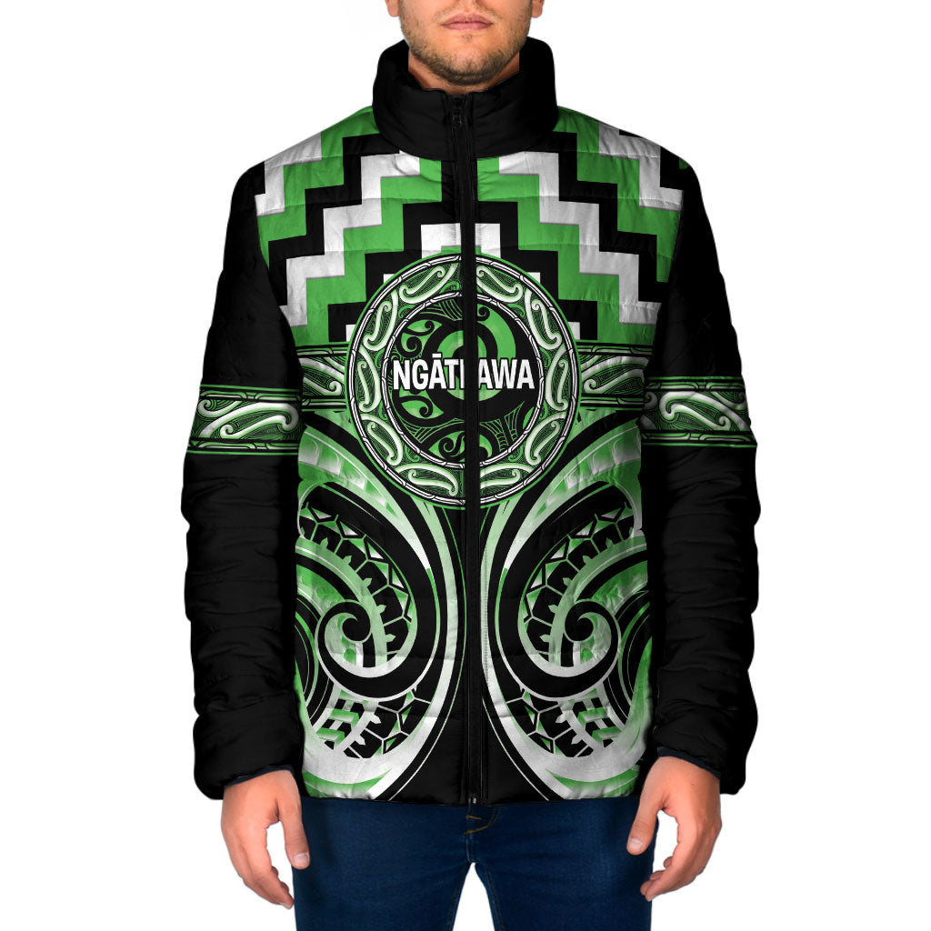 Aotearoa Ngati Awa Personalised Padded Jacket Maori Iwi Poutama Puhoro Tattoo