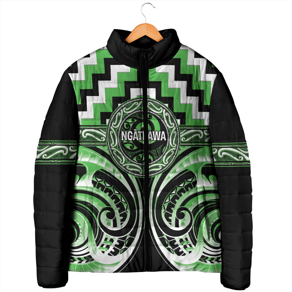 Aotearoa Ngati Awa Personalised Padded Jacket Maori Iwi Poutama Puhoro Tattoo