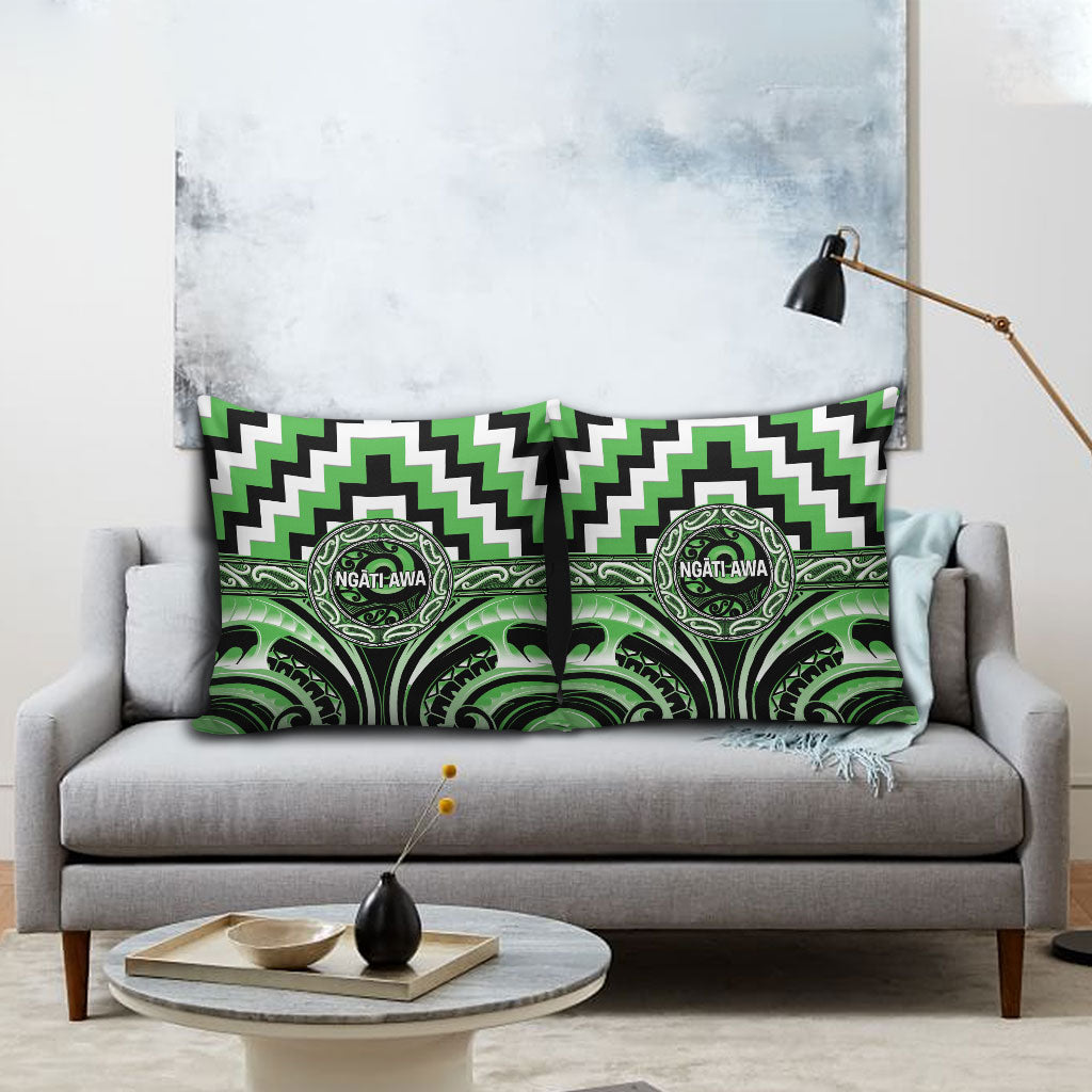 Aotearoa Ngati Awa Pillow Cover Maori Iwi Poutama Puhoro Tattoo