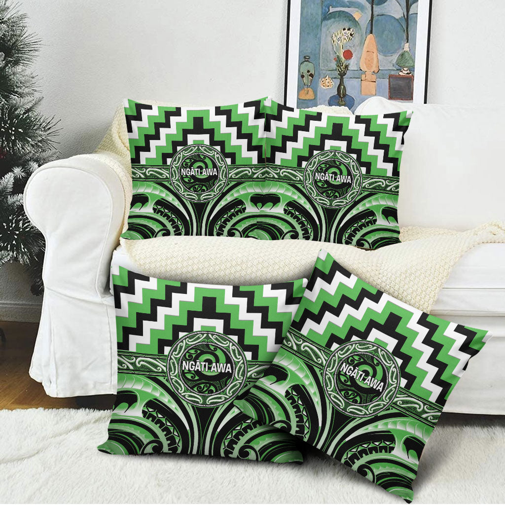 Aotearoa Ngati Awa Pillow Cover Maori Iwi Poutama Puhoro Tattoo