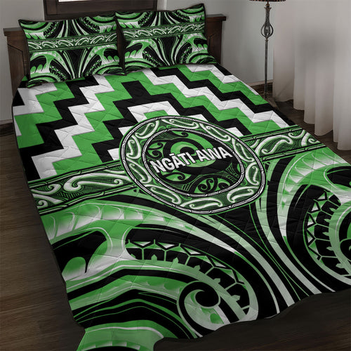 Aotearoa Ngati Awa Quilt Bed Set Maori Iwi Poutama Puhoro Tattoo
