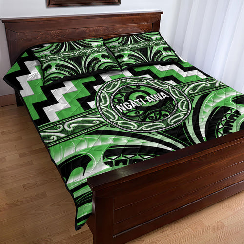 Aotearoa Ngati Awa Quilt Bed Set Maori Iwi Poutama Puhoro Tattoo
