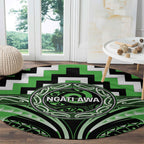 Aotearoa Ngati Awa Round Carpet Maori Iwi Poutama Puhoro Tattoo