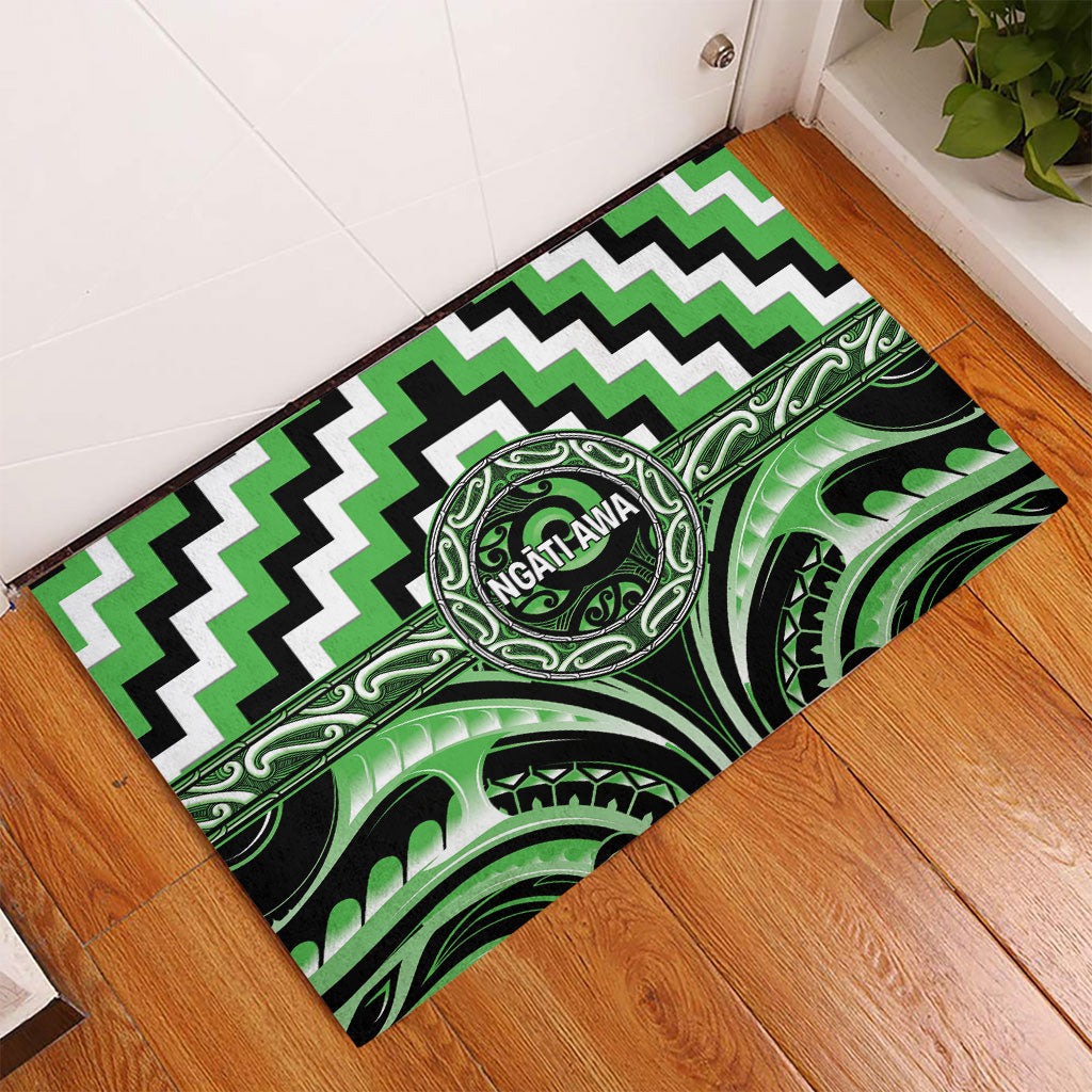 Aotearoa Ngati Awa Rubber Doormat Maori Iwi Poutama Puhoro Tattoo