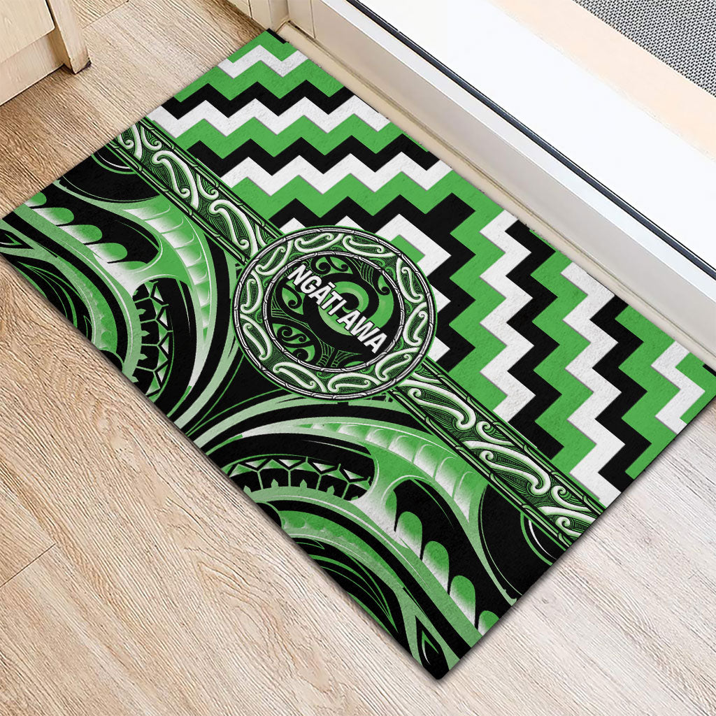 Aotearoa Ngati Awa Rubber Doormat Maori Iwi Poutama Puhoro Tattoo