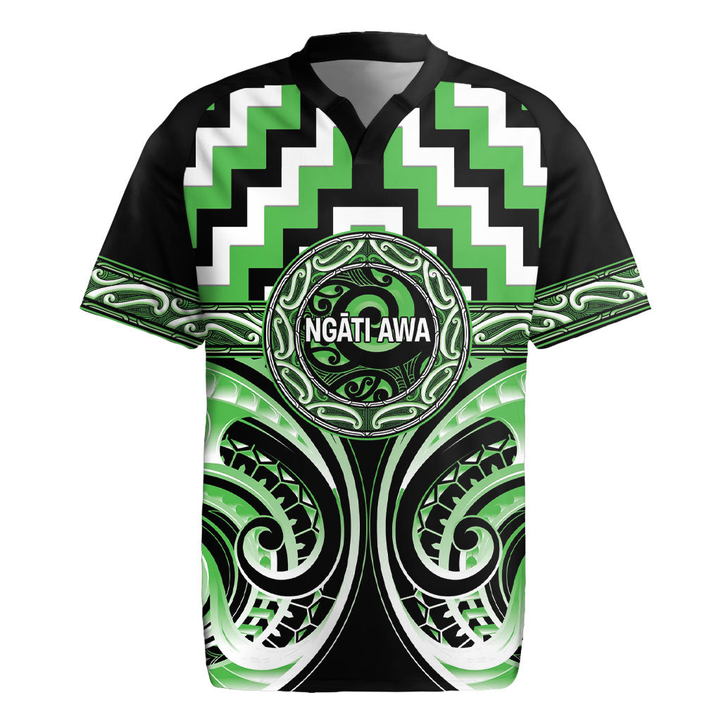 Aotearoa Ngati Awa Personalised Rugby Jersey Maori Iwi Poutama Puhoro Tattoo
