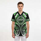 Aotearoa Ngati Awa Personalised Scrub Top Maori Iwi Poutama Puhoro Tattoo