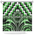 Aotearoa Ngati Awa Shower Curtain Maori Iwi Poutama Puhoro Tattoo