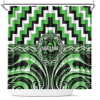 Aotearoa Ngati Awa Shower Curtain Maori Iwi Poutama Puhoro Tattoo