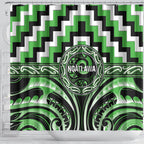 Aotearoa Ngati Awa Shower Curtain Maori Iwi Poutama Puhoro Tattoo