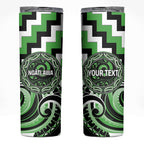 Aotearoa Ngati Awa Personalised Skinny Tumbler Maori Iwi Poutama Puhoro Tattoo
