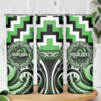 Aotearoa Ngati Awa Personalised Skinny Tumbler Maori Iwi Poutama Puhoro Tattoo