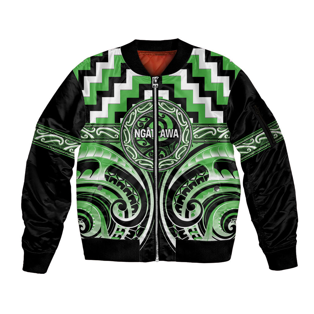 Aotearoa Ngati Awa Personalised Sleeve Zip Bomber Jacket Maori Iwi Poutama Puhoro Tattoo
