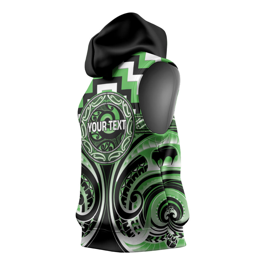 Aotearoa Ngati Awa Personalised Sleeveless Hoodie Maori Iwi Poutama Puhoro Tattoo