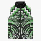 Aotearoa Ngati Awa Personalised Sleeveless Puffer Jacket Maori Iwi Poutama Puhoro Tattoo