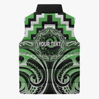 Aotearoa Ngati Awa Personalised Sleeveless Puffer Jacket Maori Iwi Poutama Puhoro Tattoo