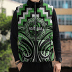 Aotearoa Ngati Awa Personalised Sleeveless Puffer Jacket Maori Iwi Poutama Puhoro Tattoo