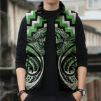 Aotearoa Ngati Awa Personalised Sleeveless Puffer Jacket Maori Iwi Poutama Puhoro Tattoo