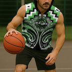 Aotearoa Ngati Awa Personalised Sleeveless Zip Hoodie Maori Iwi Poutama Puhoro Tattoo