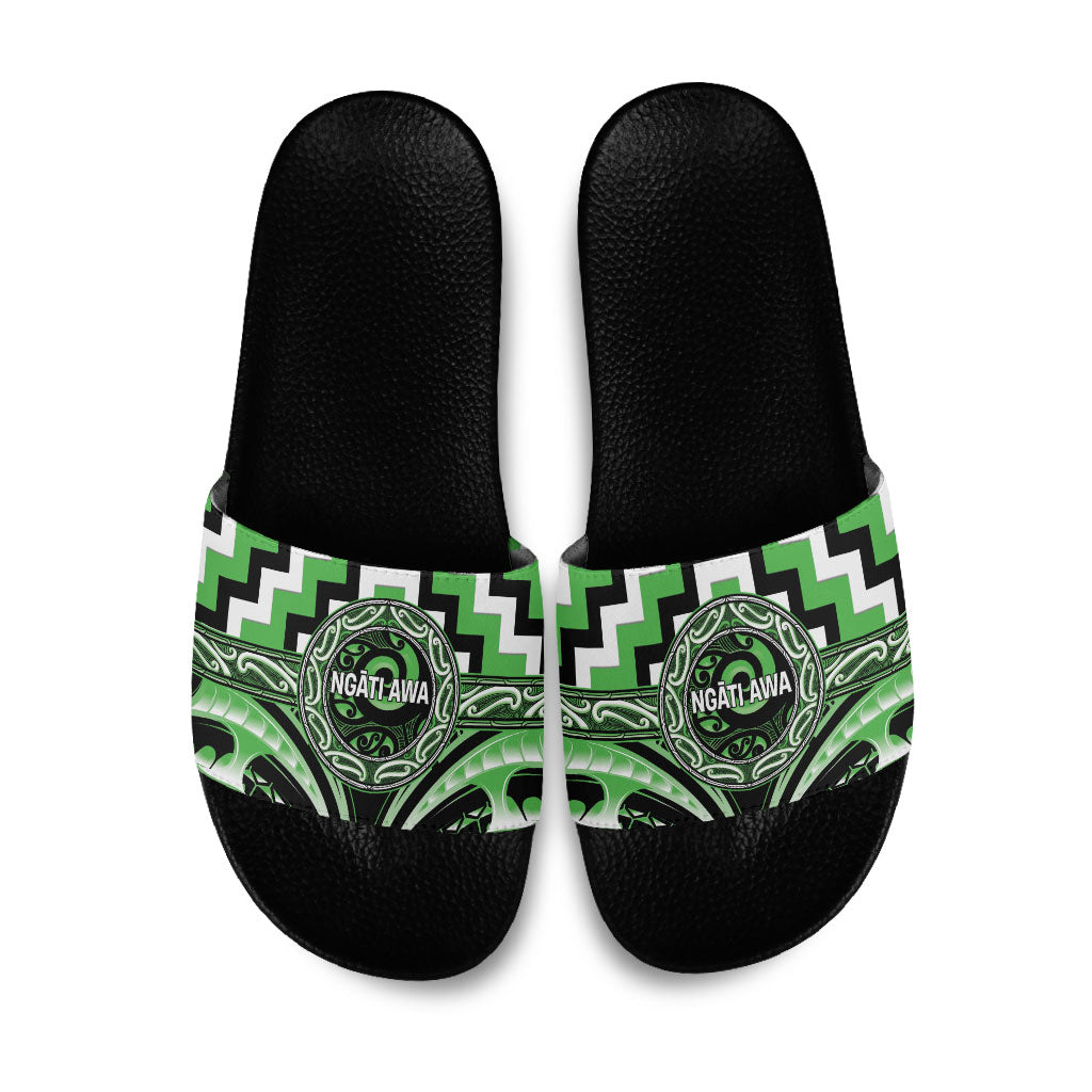 Aotearoa Ngati Awa Slide Sandals Maori Iwi Poutama Puhoro Tattoo