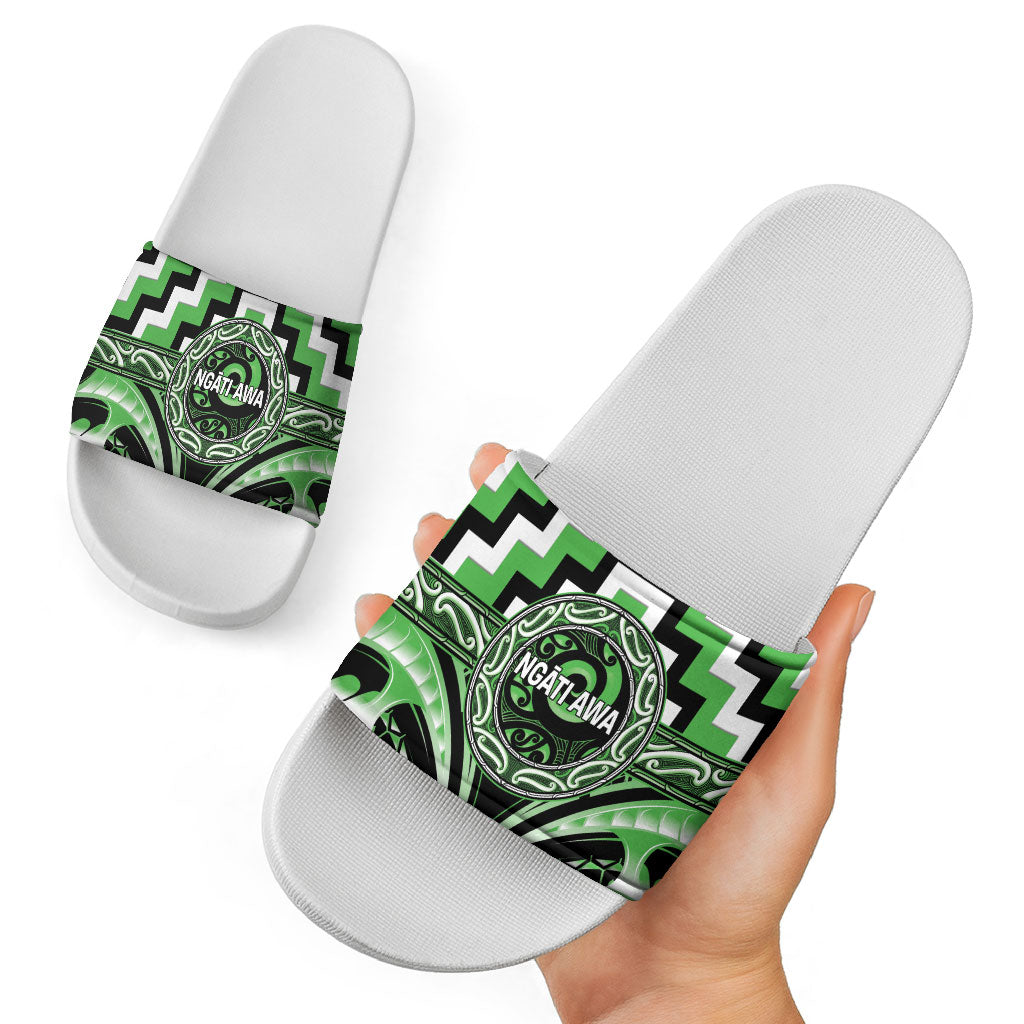 Aotearoa Ngati Awa Slide Sandals Maori Iwi Poutama Puhoro Tattoo