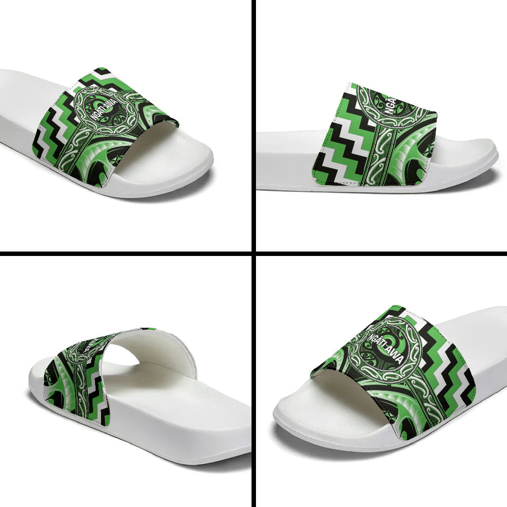 Aotearoa Ngati Awa Slide Sandals Maori Iwi Poutama Puhoro Tattoo