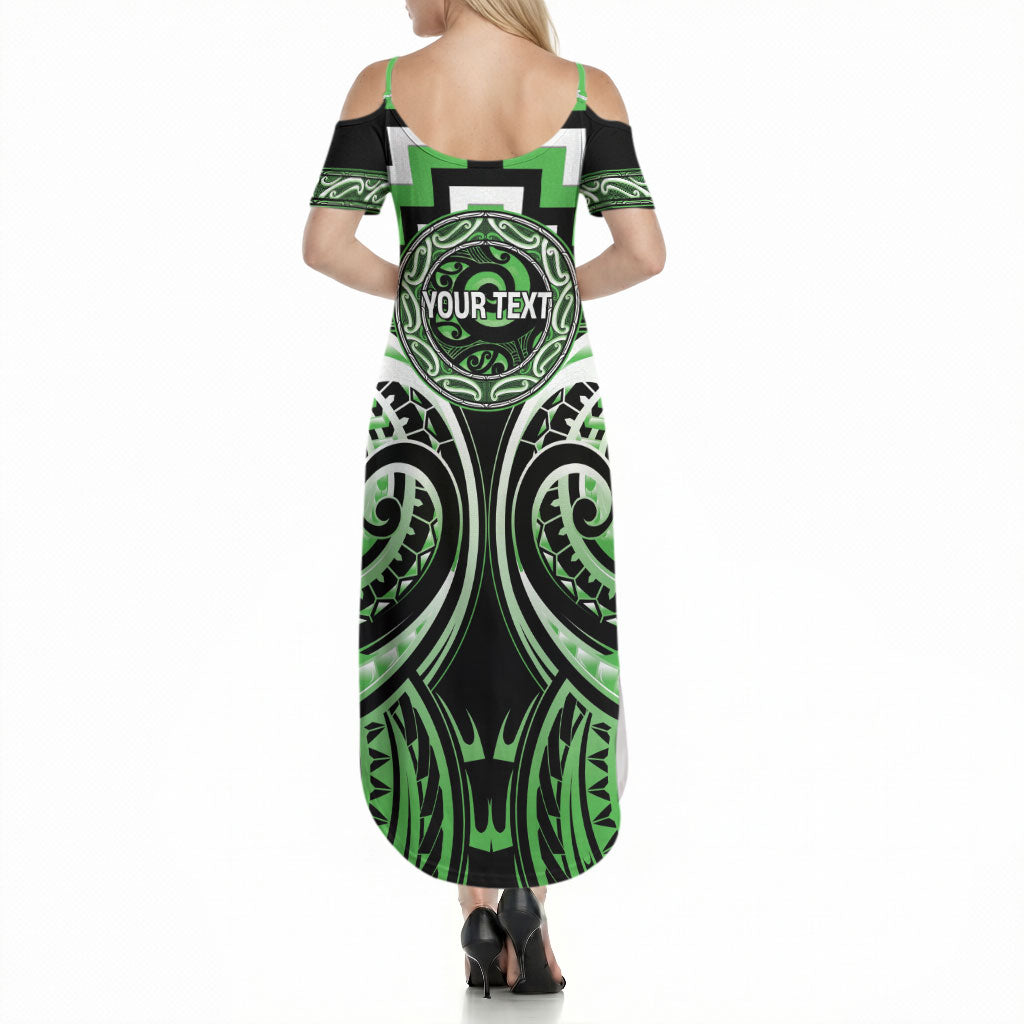 Aotearoa Ngati Awa Personalised Summer Maxi Dress Maori Iwi Poutama Puhoro Tattoo