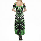 Aotearoa Ngati Awa Personalised Summer Maxi Dress Maori Iwi Poutama Puhoro Tattoo