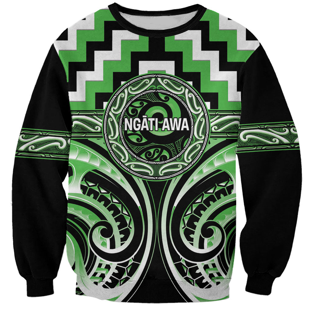 Aotearoa Ngati Awa Personalised Sweatshirt Maori Iwi Poutama Puhoro Tattoo